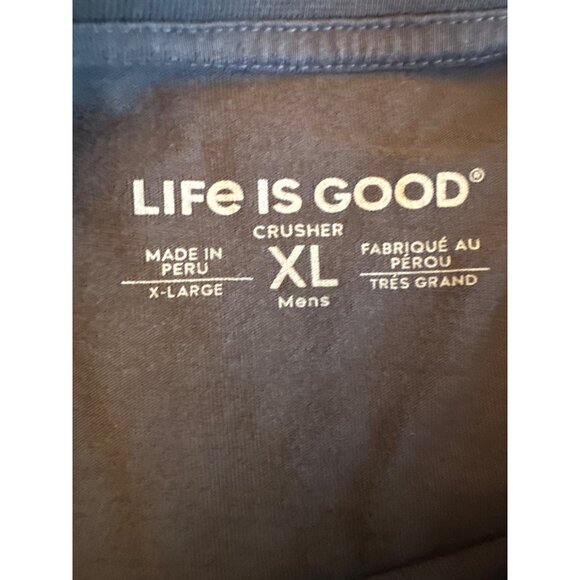 Life Is Good Mens XL Crusher Tee Shirt With Guitar Reflection Graphic - Picture 3 of 4